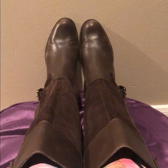 Anne Klein brown leather riding boots - Picture 1 of 8